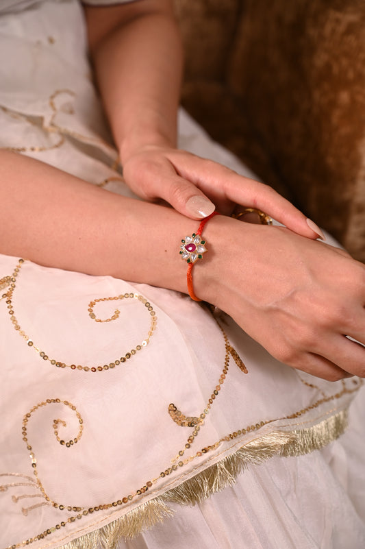 Lotus Silver Rakhi