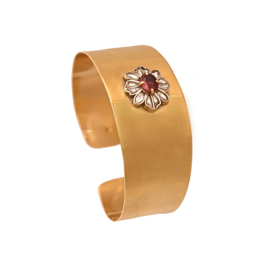 Orbit Gold Plated Silver Bangle