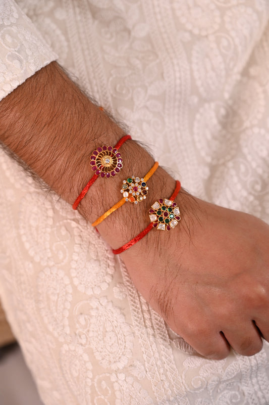 Gul Silver Rakhi