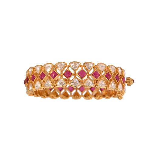Gul Ruby & Polki Bangle
