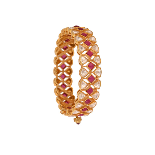 Gul Ruby & Polki Bangle