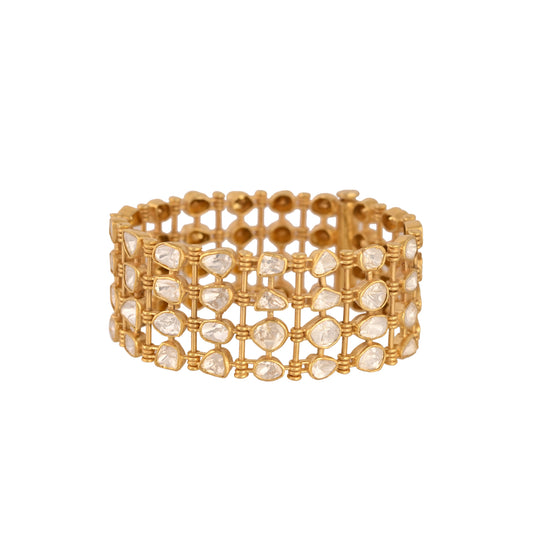 Aura Polki & Pearl Silver Convertible Choker-Bracelet