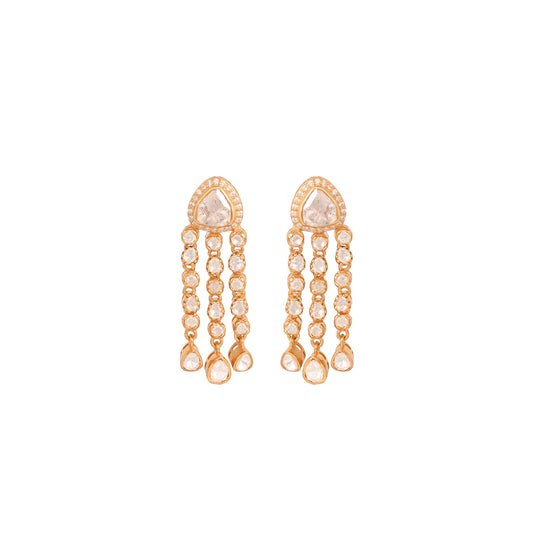 Polki Waterfall Drop Earrings