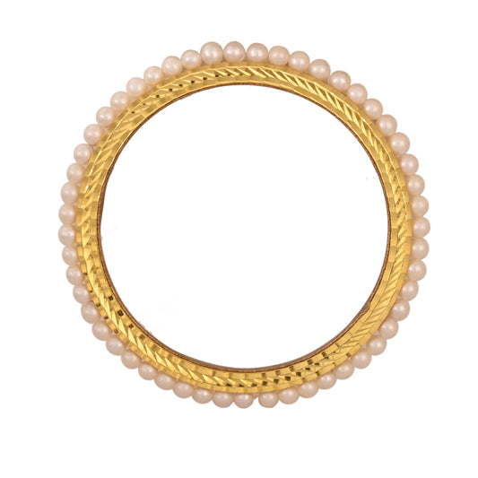 Noor Pearl Silver Bangle