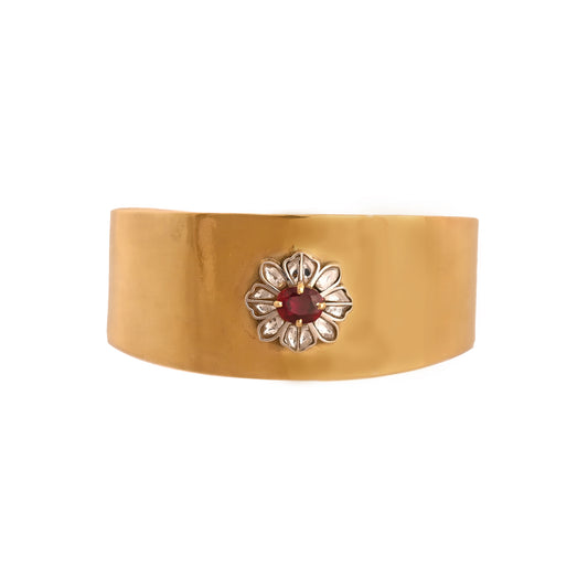 Orbit Gold Plated Silver Bangle