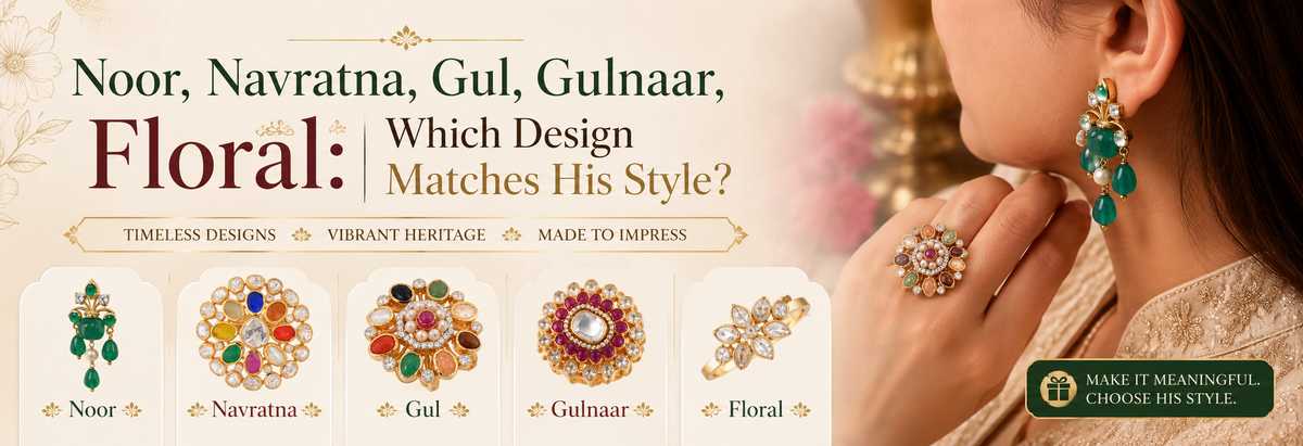 Noor, Navratna, Gul, Gulnaar, Floral: Which Design Matches His Style?