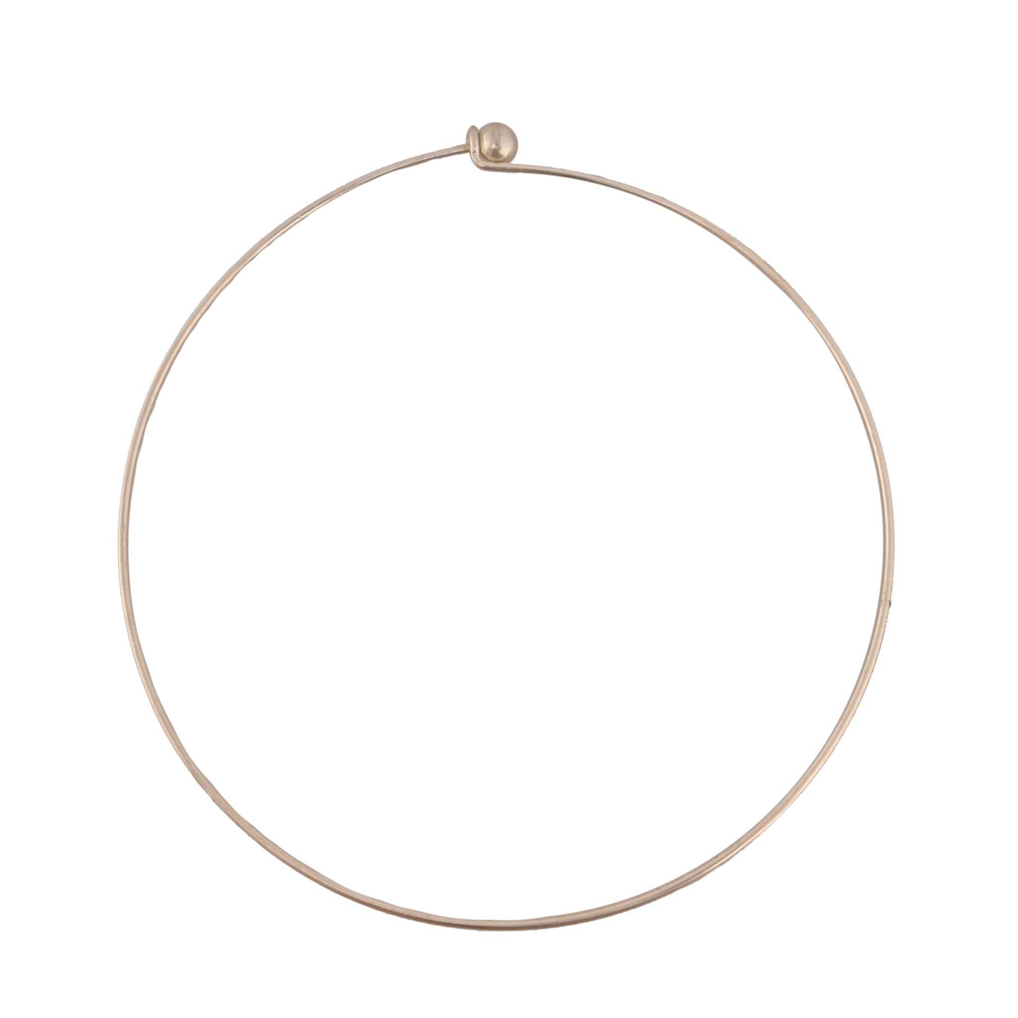 Round Silver Hasli Necklace