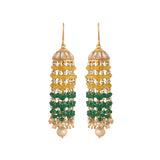 Mehr Sapphire, Emerald & Polki Silver Jhumki