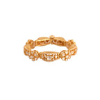 Noor Polki Silver Flexible Bangle