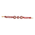 Gul Ruby & Polki Silver Flexible Bracelet - Large