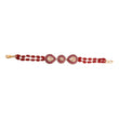 Gul Ruby & Polki Silver Flexible Bracelet - Large