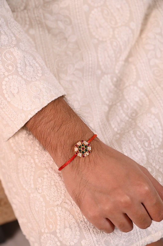 Gulnaar Silver Rakhi