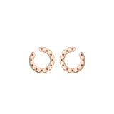 Orbit Enamelled Silver Hoops