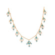Gulnaar Turquoise Bloom Silver Chain Necklace