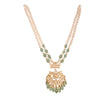 Gulnaar Emerald & Polki Silver Pearl Necklace