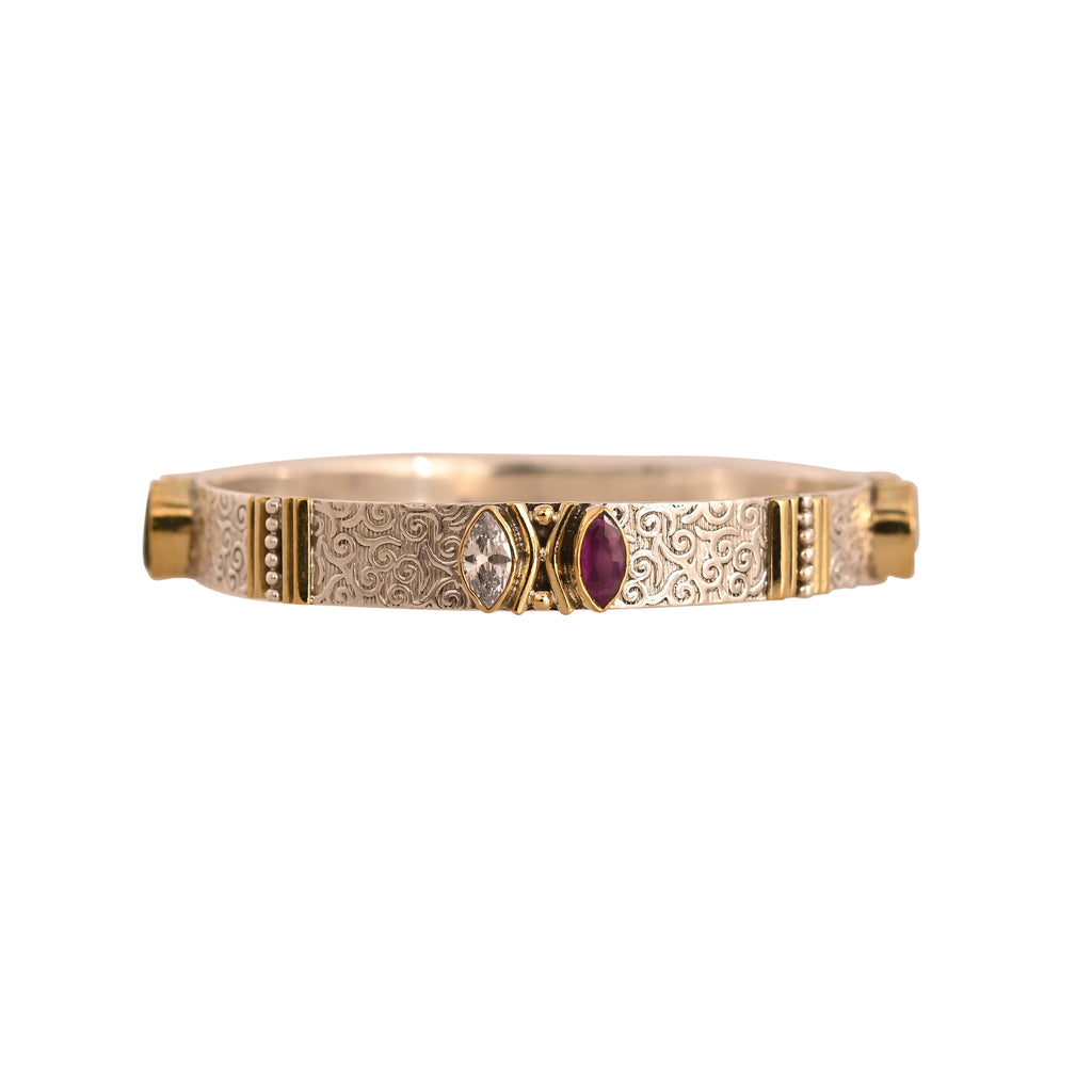 Fusion Silver Bangle