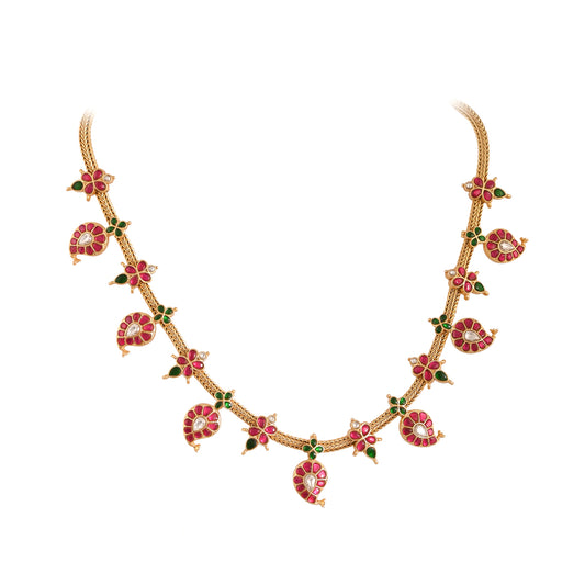 Antique Gold Plated Silver Necklace Set