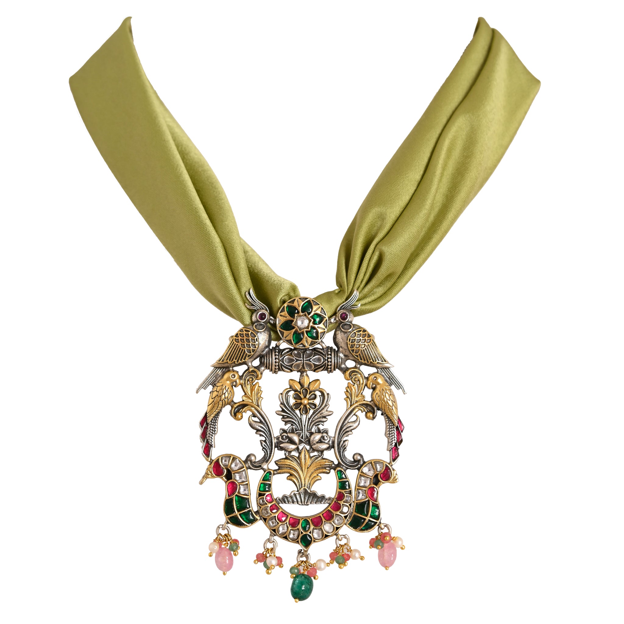 Lopa Fusion Motifs Silver Pendant