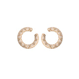 Orbit Enamelled Silver Hoops
