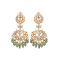 Gulnaar Emerald & Polki Silver Pearl Earrings