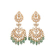 Gulnaar Emerald & Polki Silver Pearl Earrings