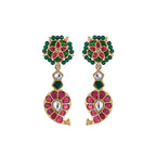 Antique Gold Plated Silver Earrings