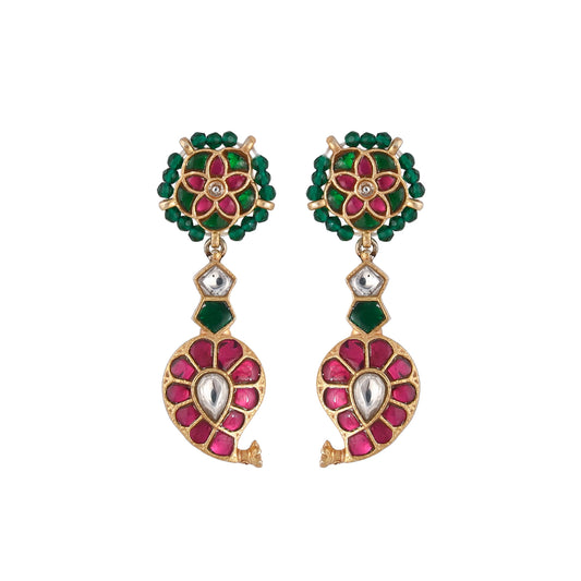Antique Gold Plated Silver Earrings