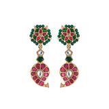 Antique Gold Plated Silver Earrings