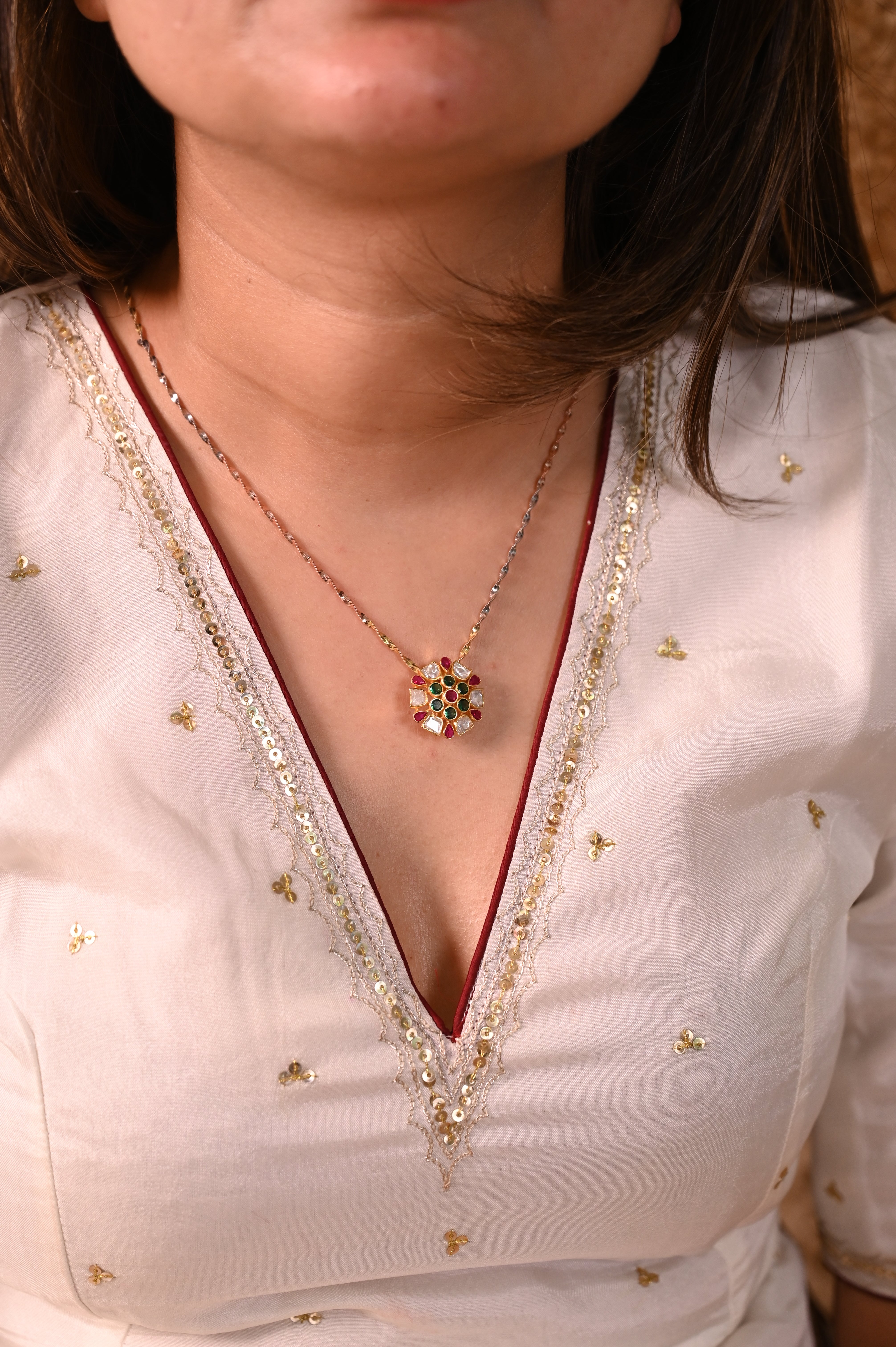 Gulnaar Silver Rakhi