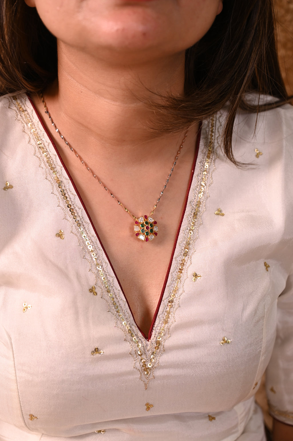 Gulnaar Silver Rakhi