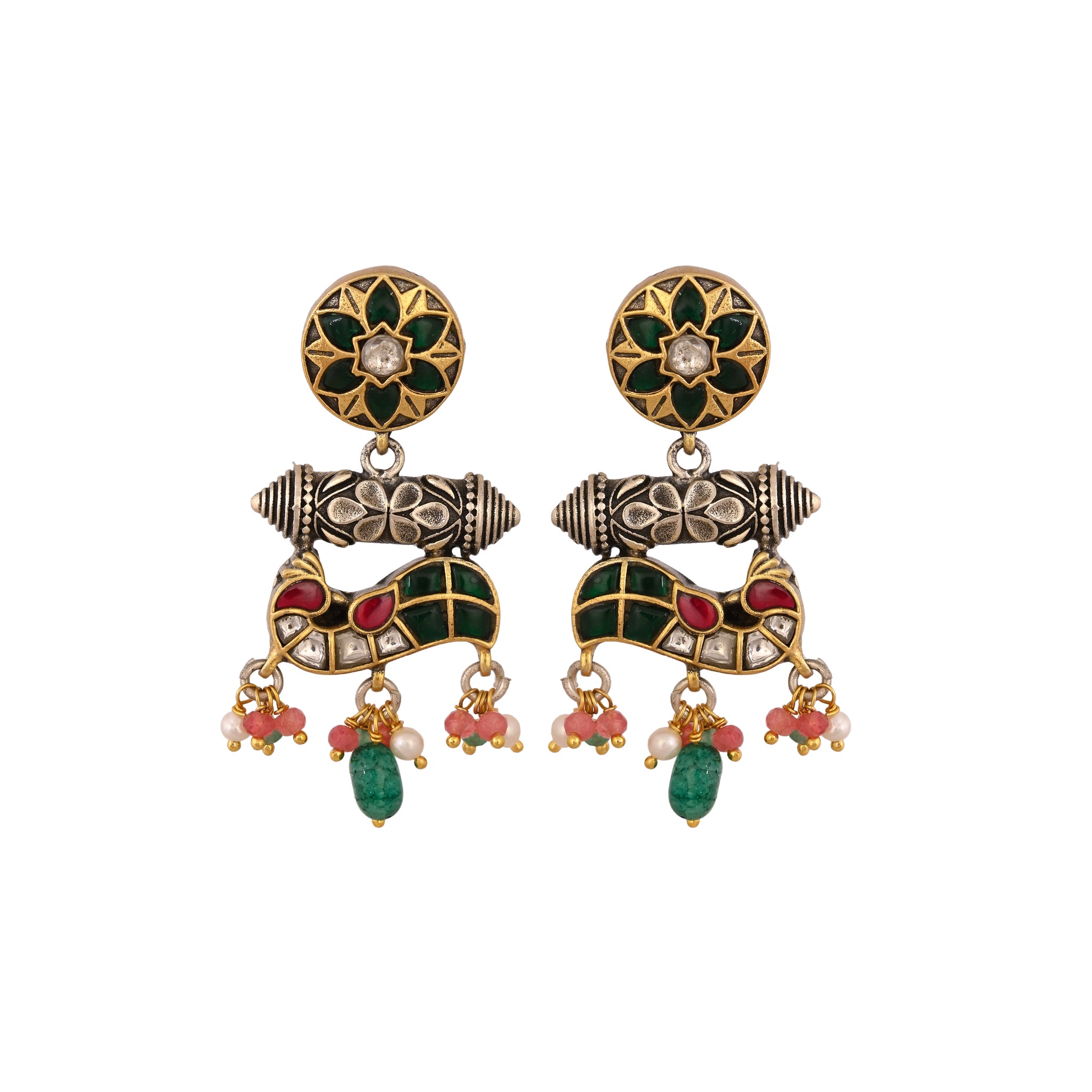 Lopa Fusion Motifs Silver Pendant Set