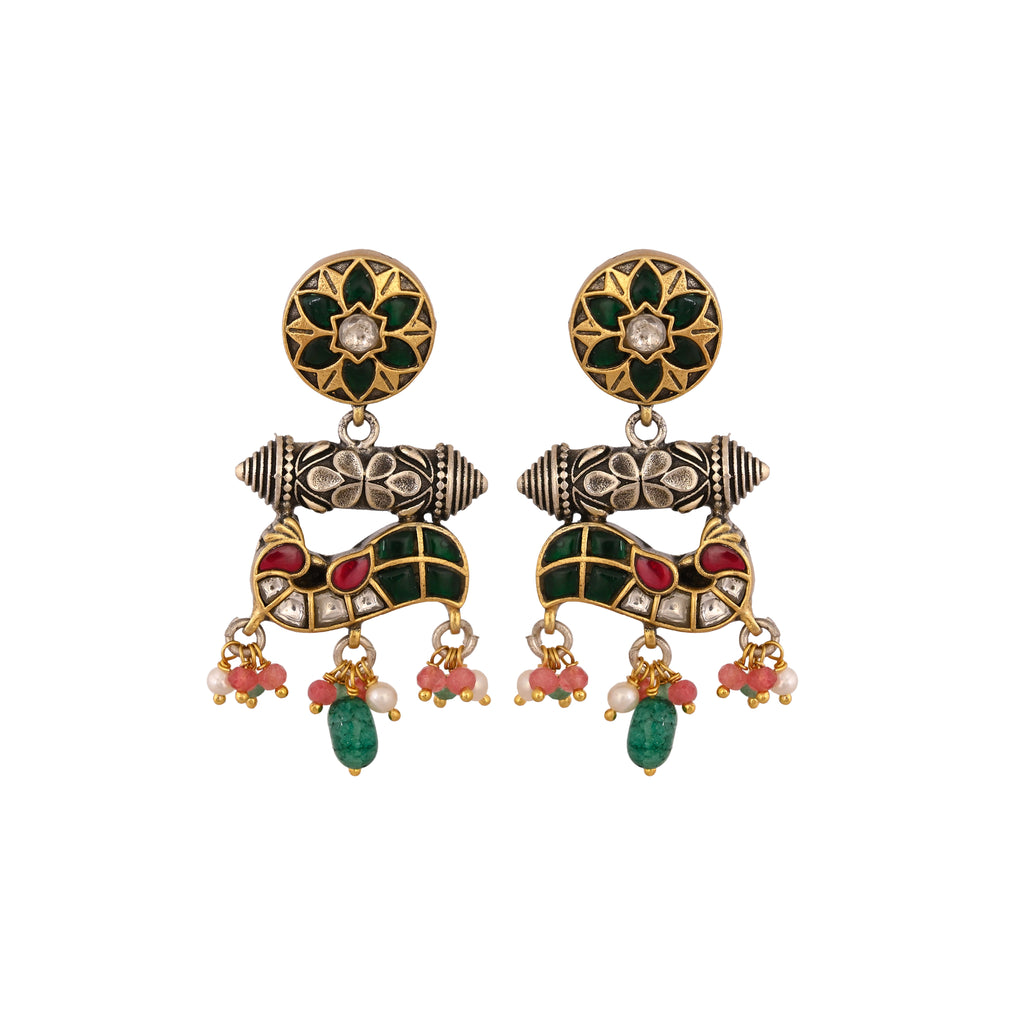 Lopa Fusion Motifs Silver Pendant Set