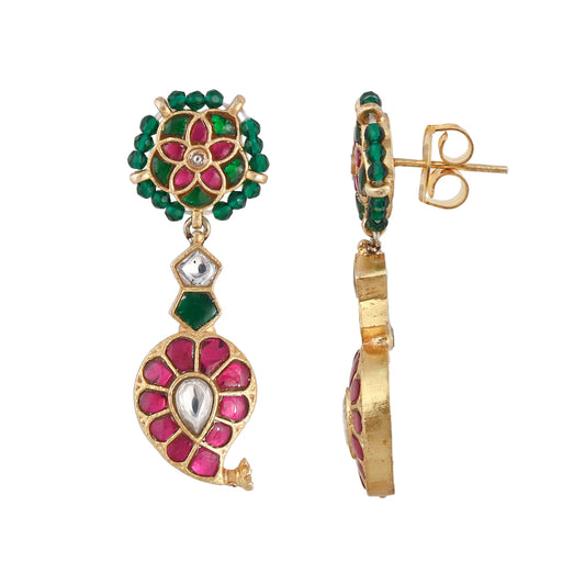 Antique Gold Plated Silver Earrings