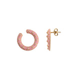 Orbit Enamelled Silver Hoops