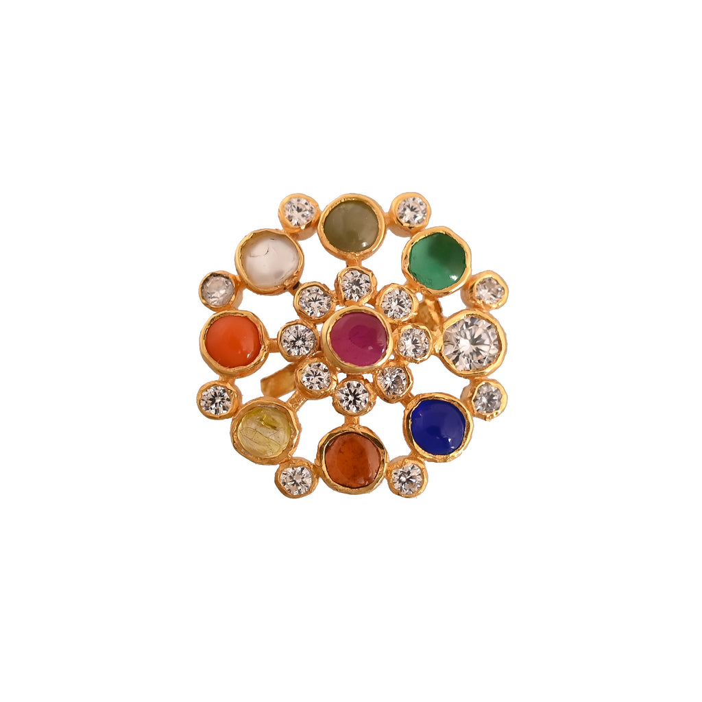 Navratna Silver Rakhi
