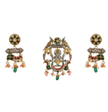 Lopa Fusion Motifs Silver Pendant Set