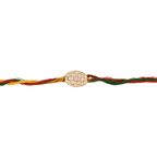 Oval Silver Polki Rakhi