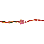 Floral Ruby Silver Rakhi