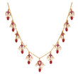 Gulnaar Ruby Bloom Silver Chain Necklace