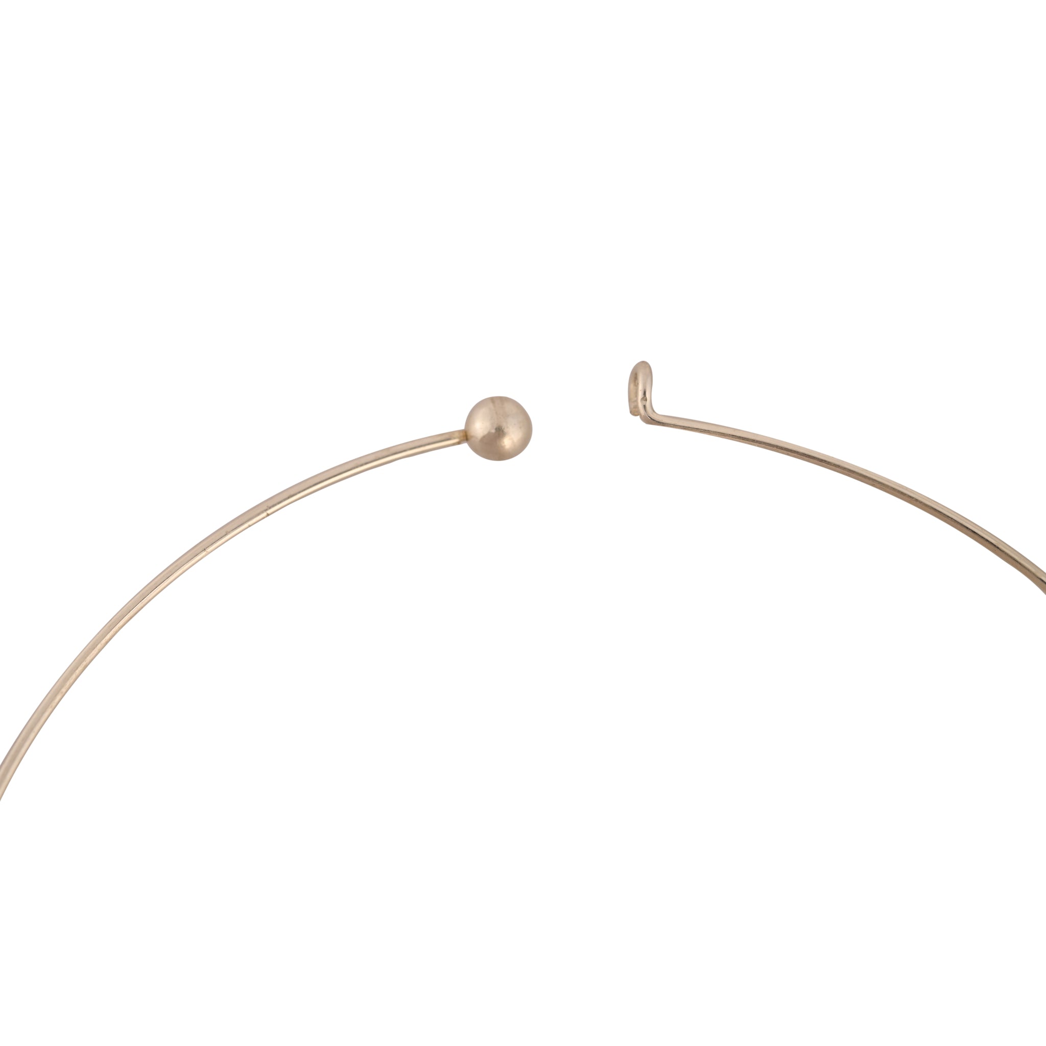Round Silver Hasli Necklace
