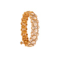 Noor Round Polki Silver Bangle