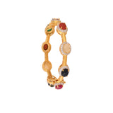 Navratna Silver Bangle