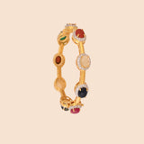 Navratna Silver Bangle