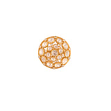 Noor Round Polki Silver Adjustable Ring