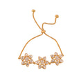 Noor Bloom Polki Silver Adjustable Bracelet
