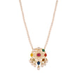 Navratna Polki Silver Necklace with Pearl Drops