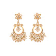 Noor Bloom Polki Silver Chandbali