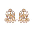 Noor Polki Silver Chandbali with Pearl Drops