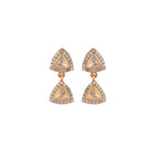 Noor Polki Triangle Drop Silver Earrings