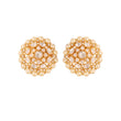 Noor Bloom Round Polki & Pearl Silver Earrings